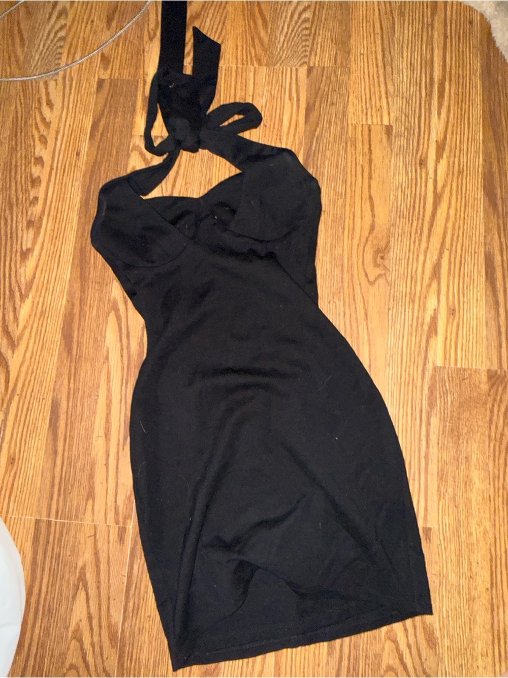 Lovers + Friends Black Halter Midi Dress